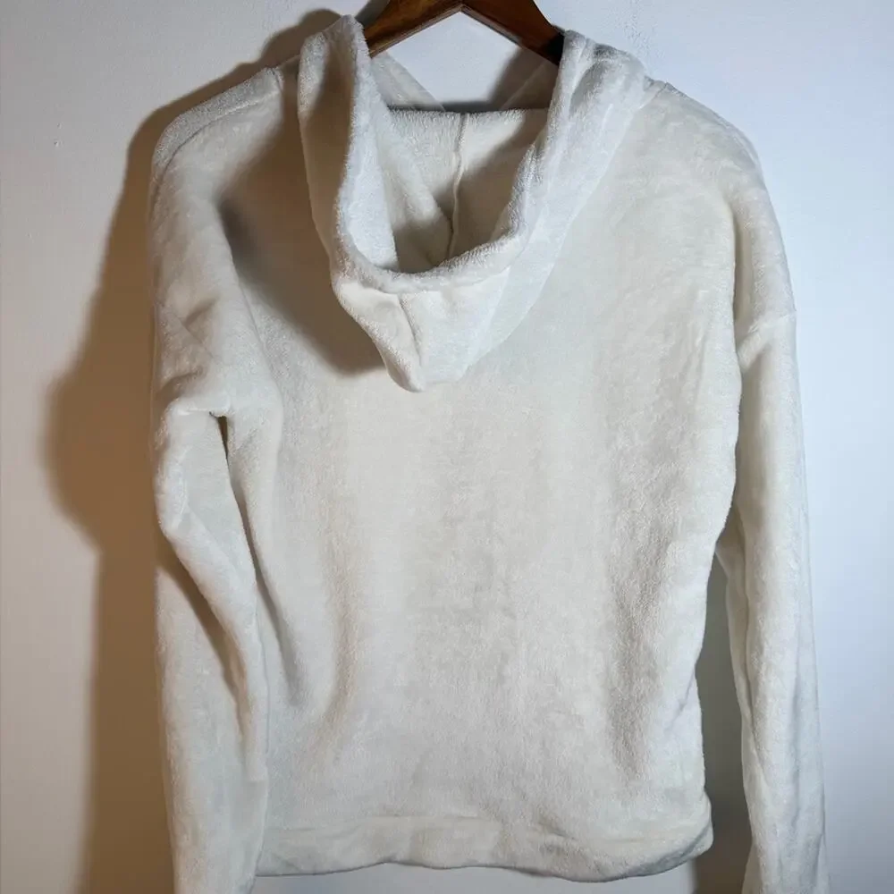 Women's WhiteTerry Cloth Panther’s Hoodie Sweater - Picture 4 of 4